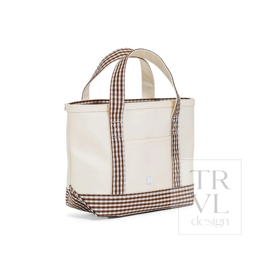 TRVL Coco Gingham Canvas Tote