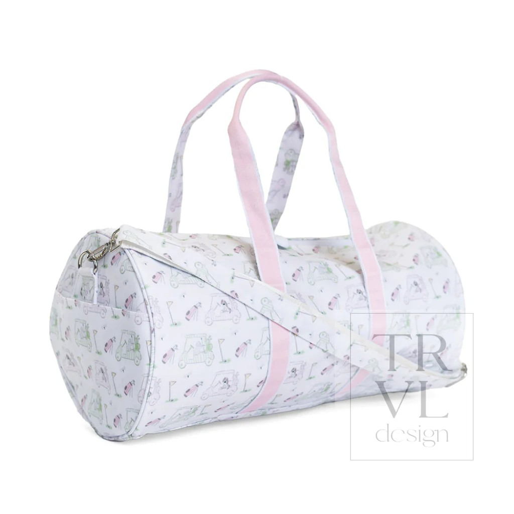TRVL Putt Putt Pink Large Roll Duffel Bag