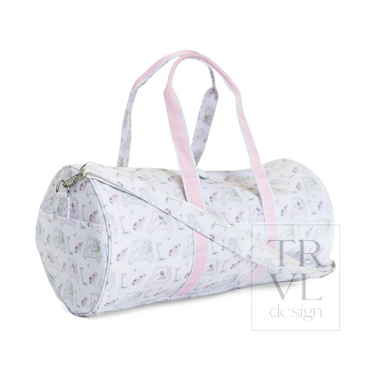 TRVL Putt Putt Pink Large Roll Duffel Bag