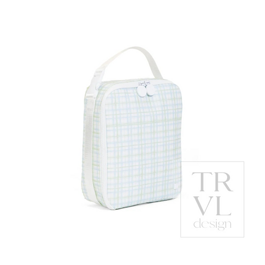 TRVL Classic Plaid Green Lunch Box