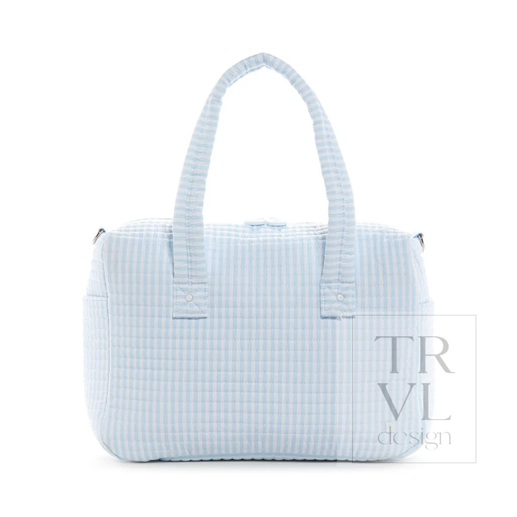 TRVL Pimlico Stripe Blue Quilted Stroller Bag