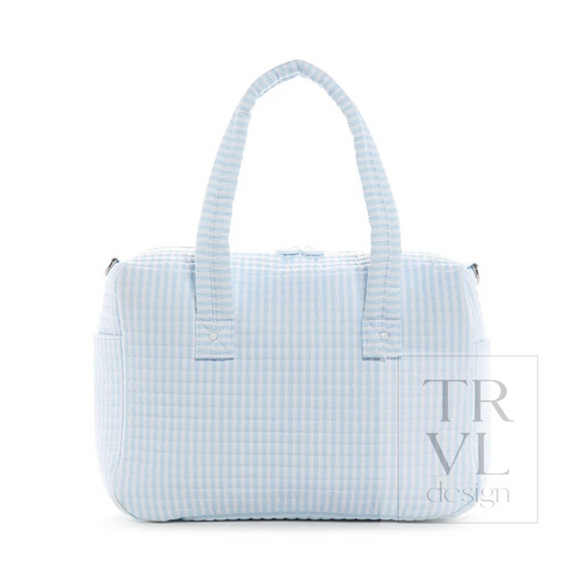 TRVL Pimlico Stripe Blue Quilted Stroller Bag