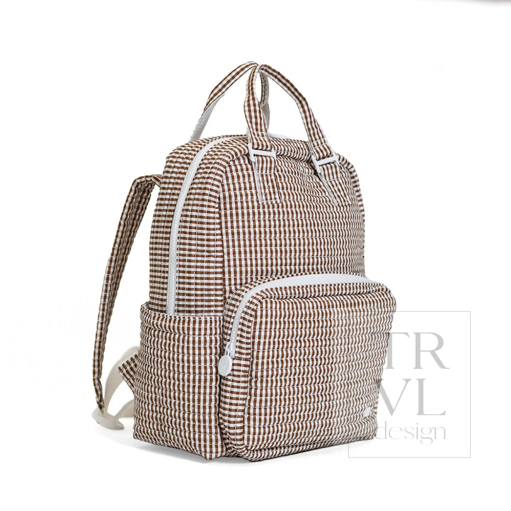 TRVL Coco Gingham Quilted Diaper Bag