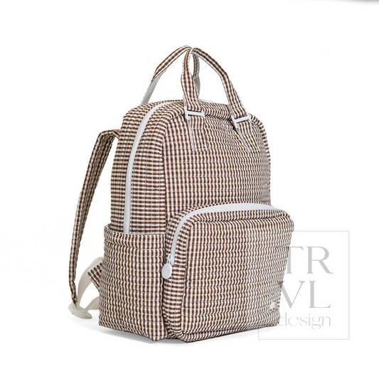 TRVL Coco Gingham Quilted Diaper Bag