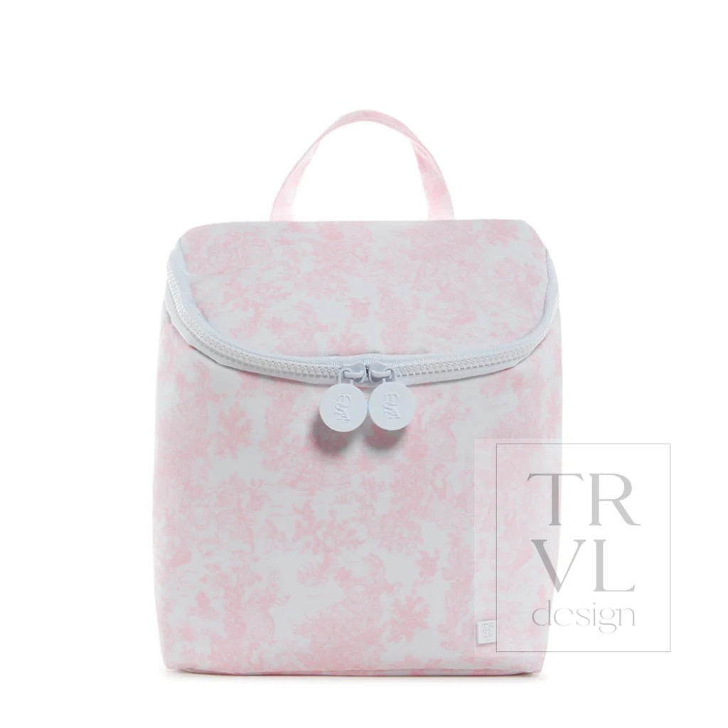 TRVL Bunny Toile Pink 'Take Away' Lunch Bag