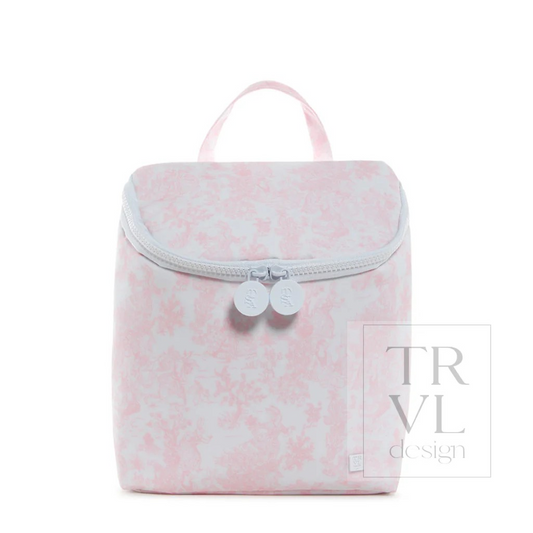 TRVL Bunny Toile Pink 'Take Away' Lunch Bag