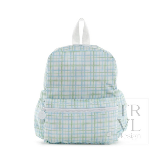 TRVL Classic Plaid Green Mini Backer
