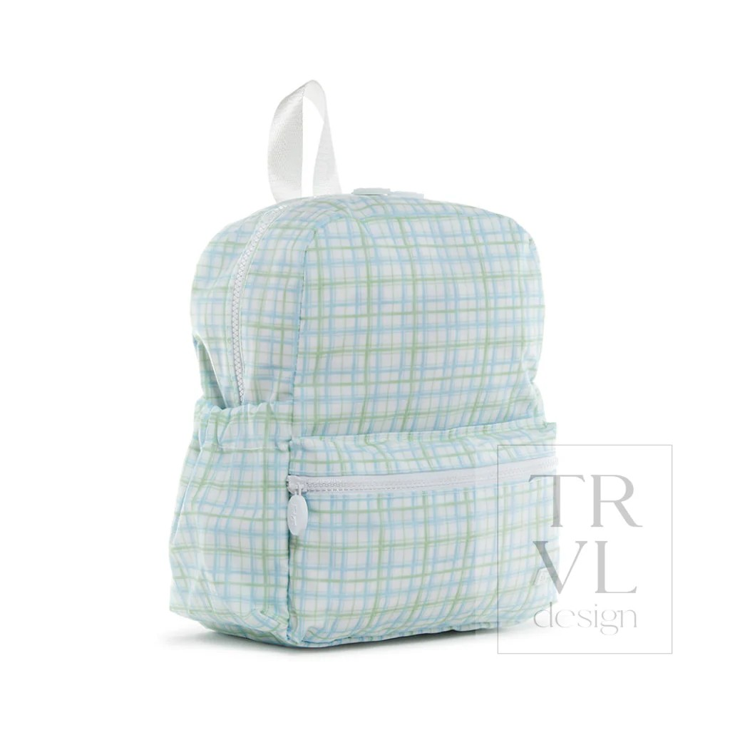 TRVL Classic Plaid Green Mini Backer