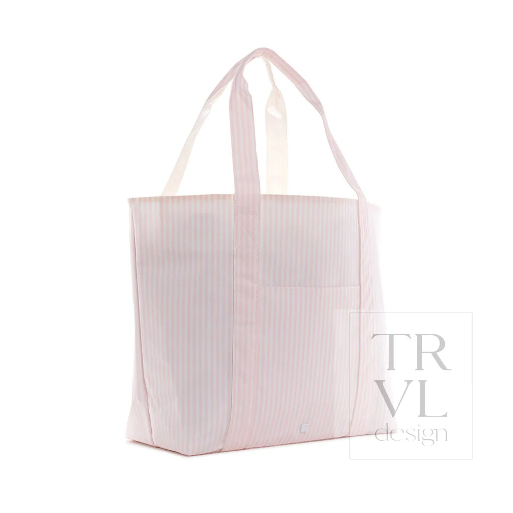 TRVL Pimlico Stripe Pink Jumbo X-Large Tote
