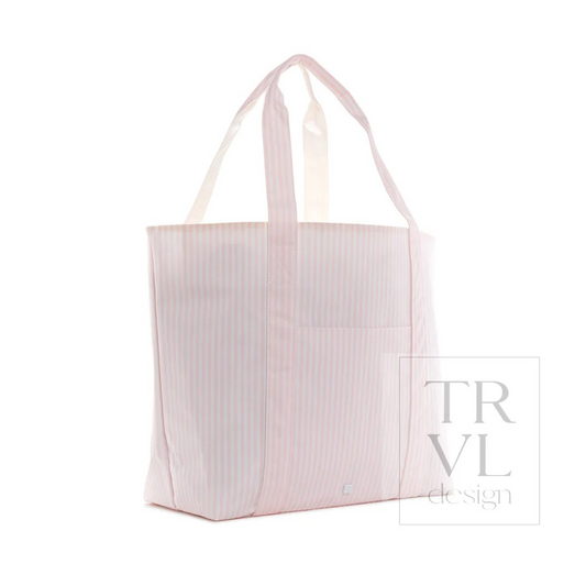 TRVL Pimlico Stripe Pink Jumbo X-Large Tote