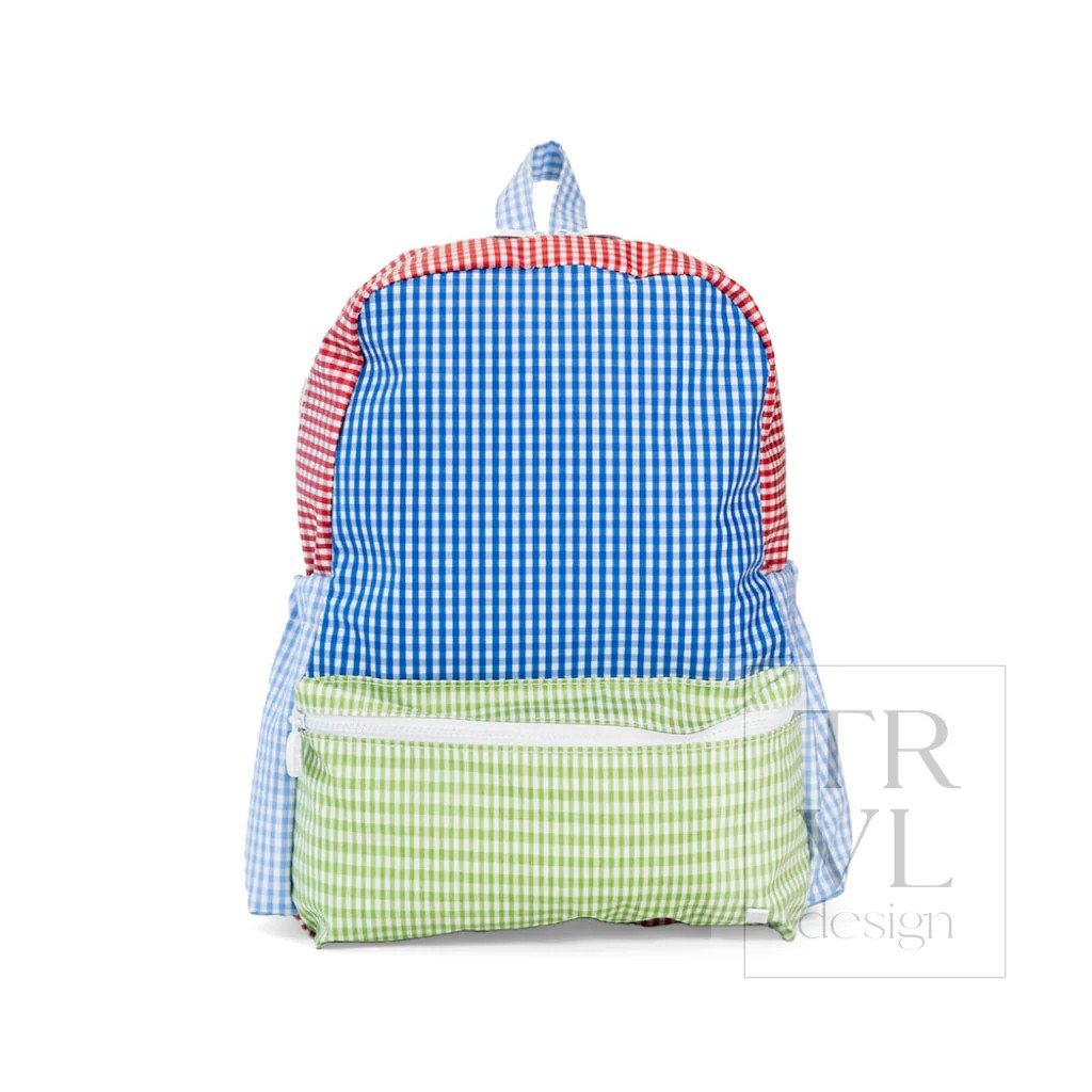 TRVL Patch Blue Backpacks