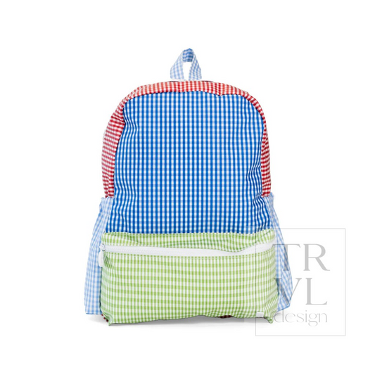 TRVL Patch Blue Backpacks
