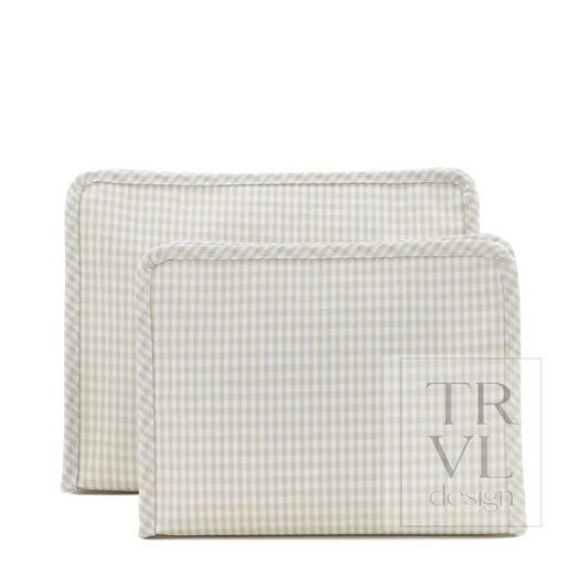 TRVL Pearl Grey Gingham Roadies